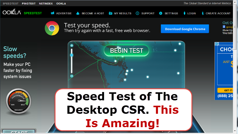 Desktop CSR speed