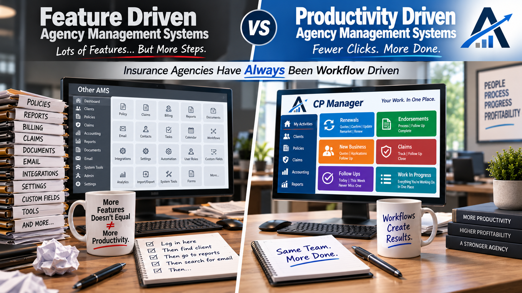 The Productivity Driven AMS Vs Feature Driven agency management system