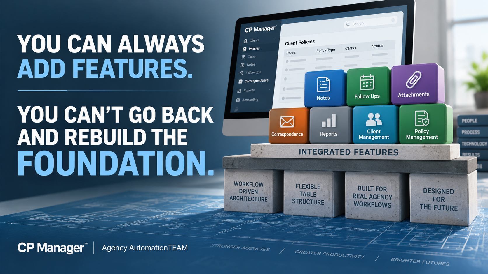 You Can Always Add Features agency management system